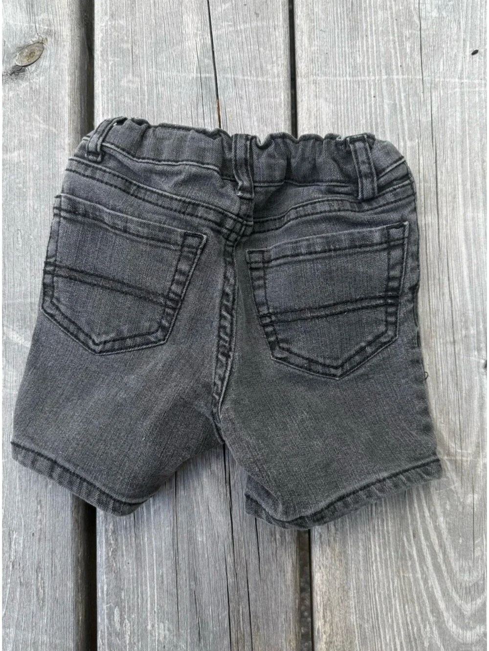 The Children's Place 18-24 Months Gray Denim Shorts w/ Pockets Button‎ Closure